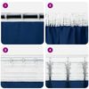vidaXL Rideaux occultants avec anneaux 2 pcs Bleu fonc&eacute; 260 x 140 cm