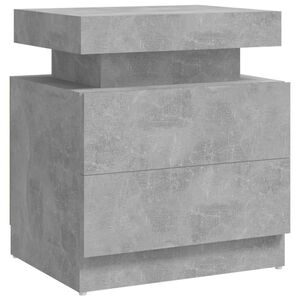 vidaXL Table de chevet Gris b&eacute;ton 45x35x52 cm Bois d'ing&eacute;nierie