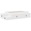 vidaXL Cadre de lit avec rangement Blanc 75 cm Bois d'ing&eacute;nierie
