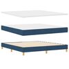 vidaXL Lit boxspring avec matelas avec matelas Bleu 180 x 200 cm tissu
