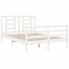 vidaXL Cadre de lit sans matelas blanc 140x200 cm bois massif