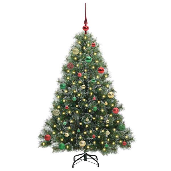 vidaXL Sapin de No&euml;l artificiel avec 150 LED Vert 150 cm PE et PVC
