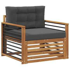 vidaXL Canap&eacute; d&rsquo;ext&eacute;rieur Bois d'acacia massif et polyester