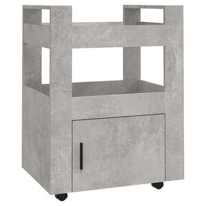 vidaXL Chariot de cuisine Gris b&eacute;ton 60x45x80 cm Bois d'ing&eacute;nierie