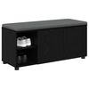 vidaXL Banc d'entr&eacute;e avec coussin Ch&ecirc;ne Noir 100 x 38 x 46 cm