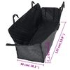 vidaXL Housse de si&egrave;ge de voiture pour chien noir 137x46x50 cm