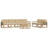 vidaXL Ensemble de canap&eacute;s d'ext&eacute;rieur 6 pc Blanc et Beige
