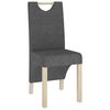 vidaXL Chaises &agrave; manger lot de 4 gris fonc&eacute; tissu