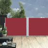 vidaXL Auvent lat&eacute;ral r&eacute;tractable de patio 140x1200 cm Rouge