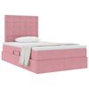 vidaXL Lit avec rangement et matelas Rose 120 x 190 cm Velours