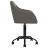 vidaXL Chaise pivotante &agrave; manger Gris fonc&eacute; Velours
