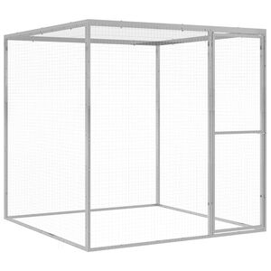 vidaXL Cage pour chat 1,5x1,5x1,5 m Acier galvanis&eacute;
