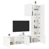 vidaXL Unit&eacute;s murales TV 5 pcs blanc bois d'ing&eacute;nierie