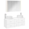vidaXL Ensemble de mobilier de salle de bain 4 pcs Blanc