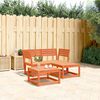 vidaXL Salon de jardin 3 pcs cire marron bois de pin massif