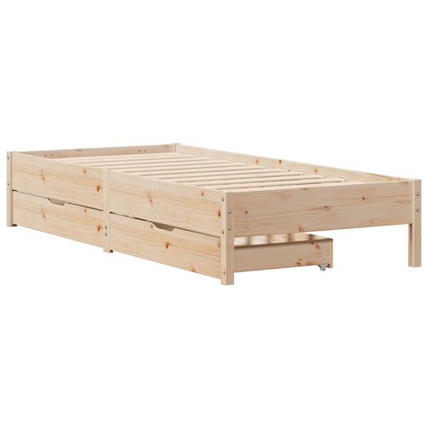 vidaXL Cadre de lit sans matelas 75x190 cm bois de pin massif