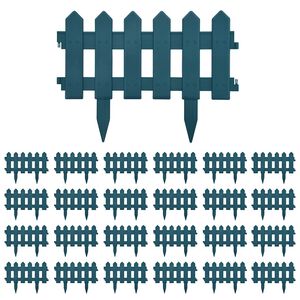 vidaXL Bordures de pelouse 25 pcs Vert 10 m PP
