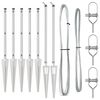 vidaXL Poteaux de clôture 7 pcs Argent Ø32mm 100 cm Acier galvanisé