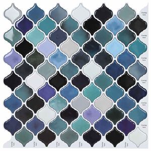 vidaXL Carreau Lanterne 10 pi&egrave;ces Bleu Vert 27 x 27 cm