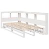 vidaXL Lit bibliothèque sans matelas blanc 75x190cm bois de pin massif