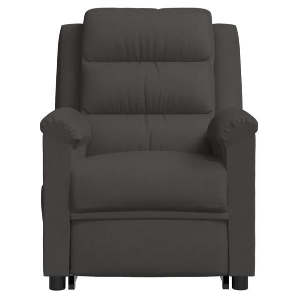 vidaXL Fauteuil gris fonc&eacute; velours