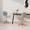vidaXL Chaises pivotantes &agrave; manger lot de 2 gris clair velours