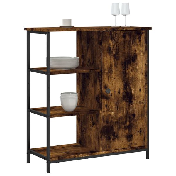 vidaXL Buffet ch&ecirc;ne fum&eacute; 70x30x80 cm bois d'ing&eacute;nierie