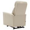 vidaXL Fauteuil de massage Blanc crème Similicuir