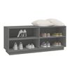 vidaXL Armoire &agrave; chaussures Gris 110x34x45 cm Bois de pin massif