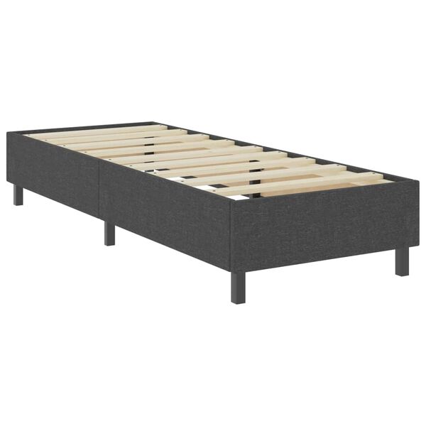 vidaXL Sommier &agrave; lattes de lit sans matelas gris tissu 100x200 cm