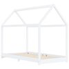 vidaXL Cadre de lit d'enfant Blanc Bois de pin massif 90 x 200 cm