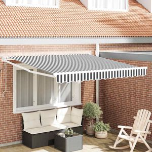 vidaXL Auvent r&eacute;tractable anthracite/blanc 3x2,5 m tissu et aluminium