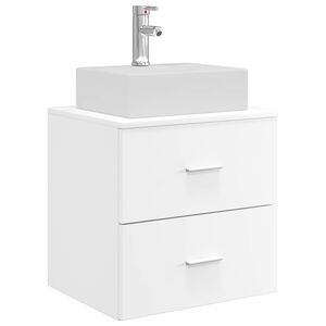 vidaXL Vanit&eacute; de lavabo mural Blanc 49,5 x 41 x 62,5 cm