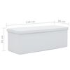 vidaXL Banc de rangement pliable Similicuir 110 x 38 x 38 cm Blanc