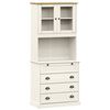 vidaXL Buffet haut VIGO blanc 80x40x176 cm bois massif de pin