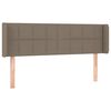 vidaXL T&ecirc;te de lit avec oreilles Taupe 147x16x78/88 cm Tissu