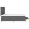 vidaXL Lit &agrave; ressorts avec matelas Gris fonc&eacute; 200 x 200 cm tissu