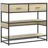vidaXL Table console ch&ecirc;ne sonoma 90x35x80 cm bois d'ing&eacute;nierie