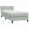vidaXL Sommier &agrave; lattes de lit et matelas gris clair 90x210 cm velours