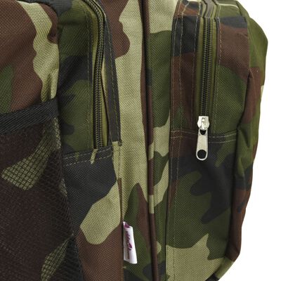 vidaXL Sac de pêche imperméable vert camouflage tissu oxford