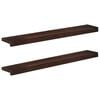 vidaXL Appuis de fen&ecirc;tre 2 pc Marron fonc&eacute; 100 x 20 x 2 cm