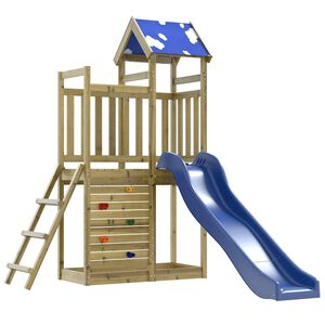 vidaXL Aire de jeux d'ext&eacute;rieur bois de pin impr&eacute;gn&eacute;