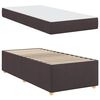 vidaXL Cadre de lit avec matelas Marron fonc&eacute; 100 x 200 cm tissu