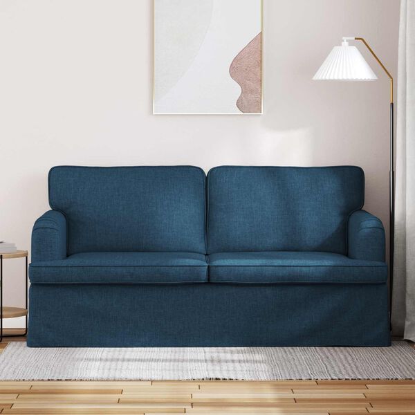 vidaXL Canap&eacute; 140cm Bleu M&eacute;tал