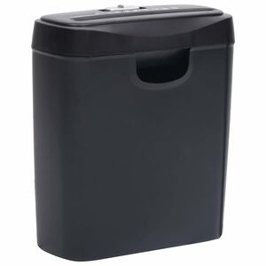 vidaXL D&eacute;chiqueteuse de papier 6 feuilles &agrave; coupe en bandes Noir