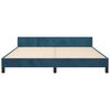 vidaXL Cadre de lit sans matelas bleu fonc&eacute; 160x200 cm velours