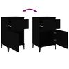 vidaXL Tables de chevet 2 pcs noir 40x35x70 cm