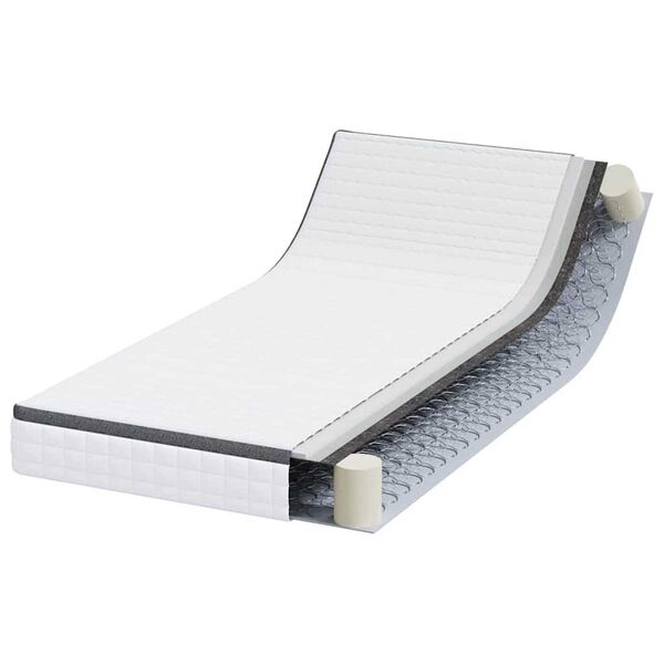 vidaXL Matelas Blanc et Gris 100 x 200 cm Printemps Bonell