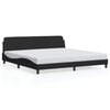 vidaXL Cadre de lit Dover noir 200x200 cm tissu