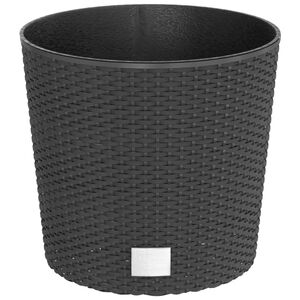 vidaXL Jardini&egrave;re et int&eacute;rieur amovible anthracite 15 /15,3 L rotin PP